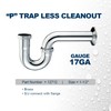 Everflow P-Trap for Tubular Drain Applications, 17GA Chrome Plated Brass 1-1/2" 12712